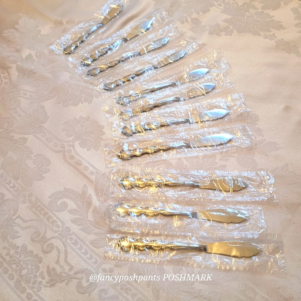 lot of 11 ONEIDA rare! Mozart NEW sealed sleeves stainless steel butter knives